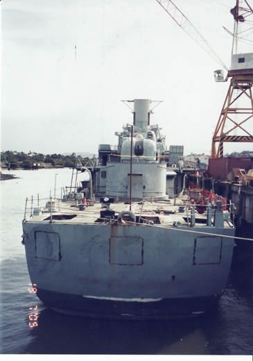 Dive HMAS Brisbane - Her Story Image Gallery  Brisbane stern